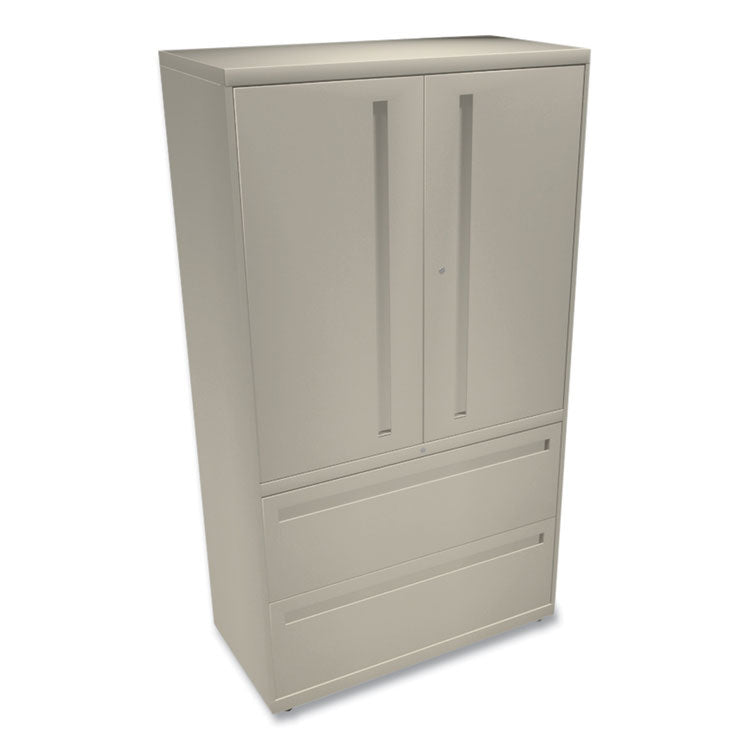 Brigade 700 Series Lateral File, Three-Shelf Enclosed Storage, 2 Legal/letter-Size File Drawers, Putty, 36" X 18" X 64.25"