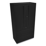 Brigade 700 Series Lateral File, Three-Shelf Enclosed Storage, 2 Legal/letter-Size File Drawers, Black, 36" X 18" X 64.25"