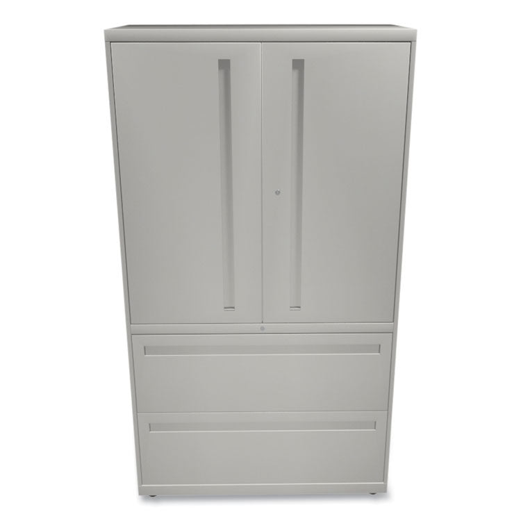 Brigade 700 Series Lateral File, Three-Shelf Enclosed Storage, 2 Legal/letter-Size File Drawers, Gray, 36" X 18" X 64.25"