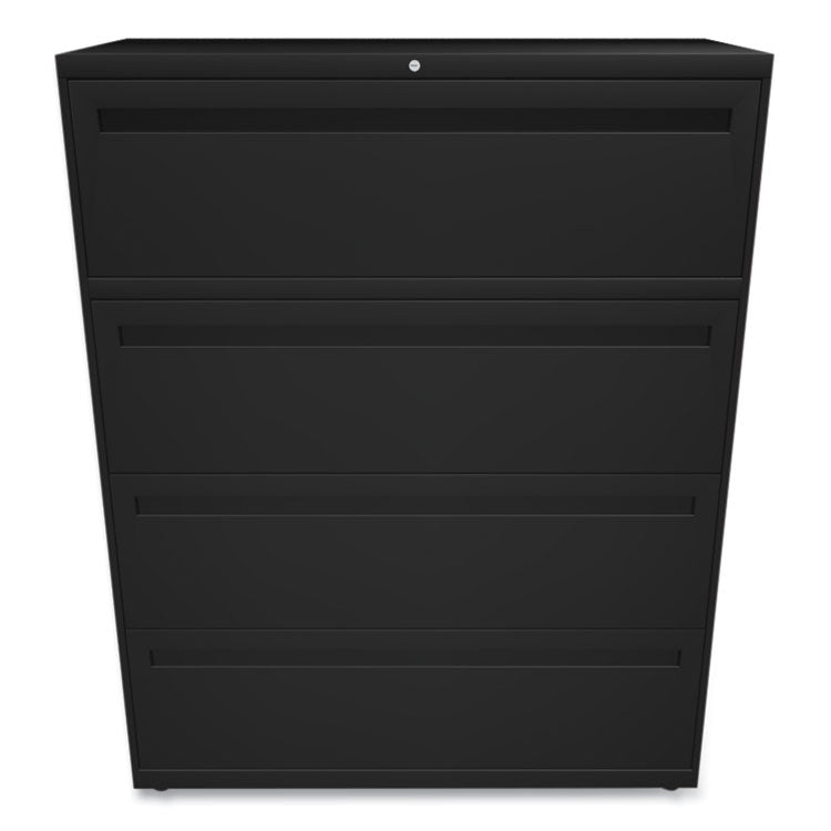 Brigade 700 Series Lateral File, 4 Legal/letter-Size File Drawers, Black, 42" X 18" X 52.5"