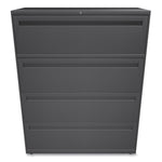 Brigade 700 Series Lateral File, 4 Legal/letter-Size File Drawers, Charcoal, 42" X 18" X 52.5"