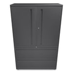 Brigade 700 Series Lateral File, Three-Shelf Enclosed Storage, 2 Legal/letter-Size File Drawers, Charcoal, 42" X 18" X 64.25"