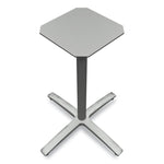 Between Seated-Height X-Base for 30" to 36" Table Tops, 26.18w x 29.57h, Silver