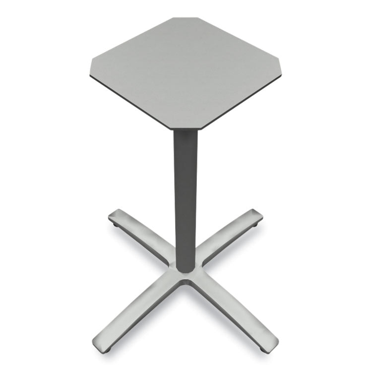 Between Seated-Height X-Base for 30" to 36" Table Tops, 26.18w x 29.57h, Silver