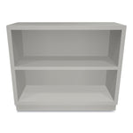 Metal Bookcase, Two-Shelf, 34.5w x 12.63d x 29h, Light Gray