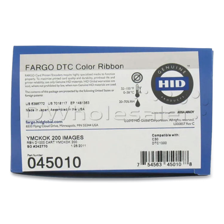 Multi Color Thermal Resin Printer Ribbon, Black/Cyan/Magenta/Yellow