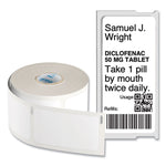 LW Durable Labels, Medical Prescription Label, 1" x 2.13", White, 500 Labels/Roll