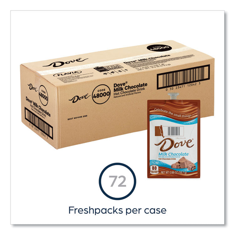 Dove Hot Chocolate Freshpack, Milk Chocolate, 72/Carton
