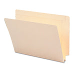 Heavyweight Manila End Tab Expansion Folders, Straight Tabs, Letter Size, 1.5" Expansion, 50/Box