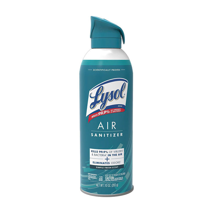 Air Sanitizer Spray, Simple Fresh, 10 oz Aerosol Spray, 6/Carton