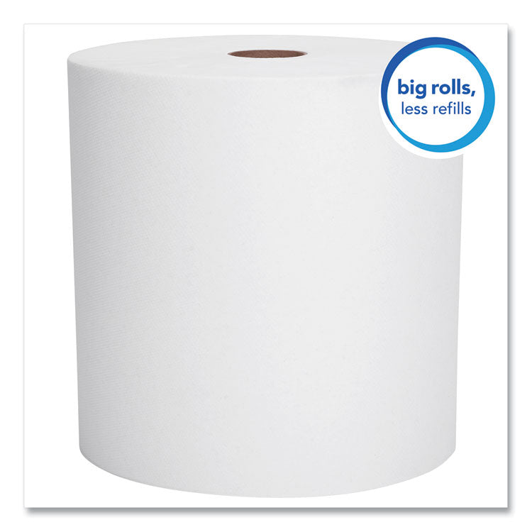 Essential High Capacity Hard Roll Towels for Business, Absorbency Pockets, 1-Ply, 8" x 950 ft, 1.75" Core, White, 6 Rolls/CT