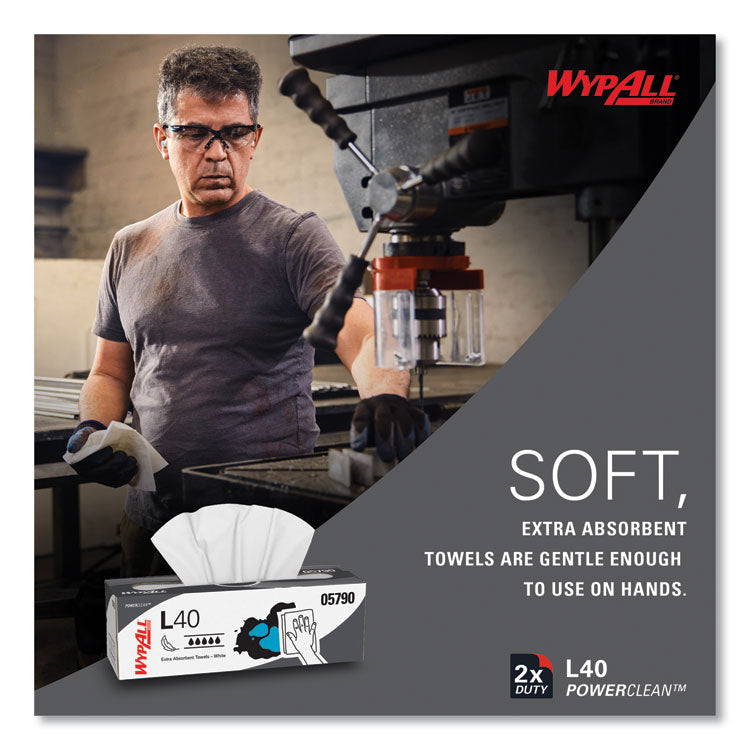 L40 Towels, POP-UP Box, 16.4 x 9.8, White, 100/Box, 9 Boxes/Carton