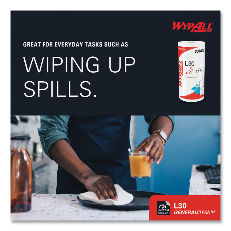 L30 Towels, 11 x 10.4, White, 70 Sheets/Roll