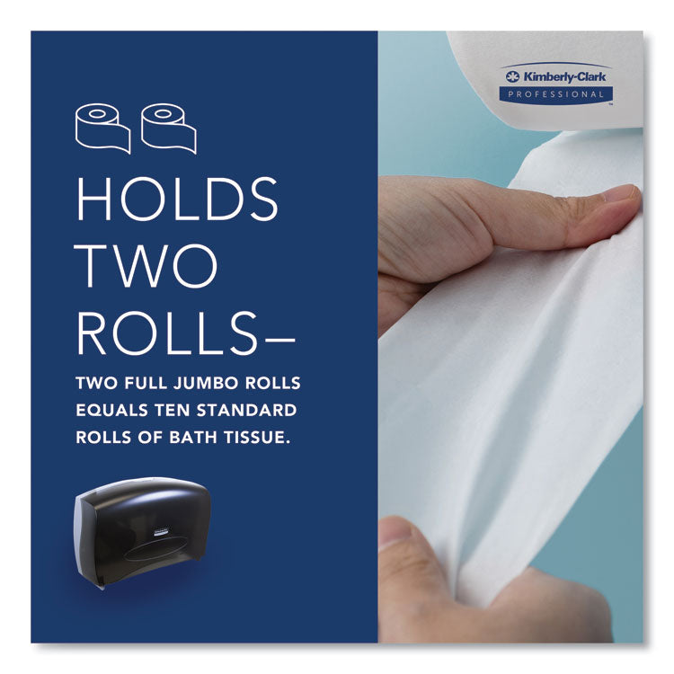 Cored JRT Jumbo Combo Tissue Dispenser, 20.4 x 5.8 x 13.1, Smoke/Gray