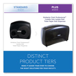 Cored JRT Jumbo Combo Tissue Dispenser, 20.4 x 5.8 x 13.1, Smoke/Gray