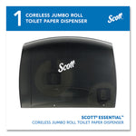 Essential Coreless Jumbo Roll Tissue Dispenser for Business, 14.25 x 6 x 9.75, Black