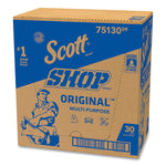Shop Towels, Standard Roll, 1-Ply, 9.4 x 11, Blue, 55/Roll, 30 Rolls/Carton