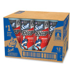 Shop Towels, Standard Roll, 1-Ply, 9.4 x 11, Blue, 55/Roll, 12 Rolls/Carton