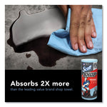 Shop Towels, Standard Roll, 1-Ply, 9.4 x 11, Blue, 55/Roll, 12 Rolls/Carton