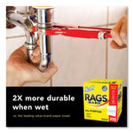 Rags in a Box, POP-UP Box, 12 x 9, White, 200/Box, 8 Boxes/Carton