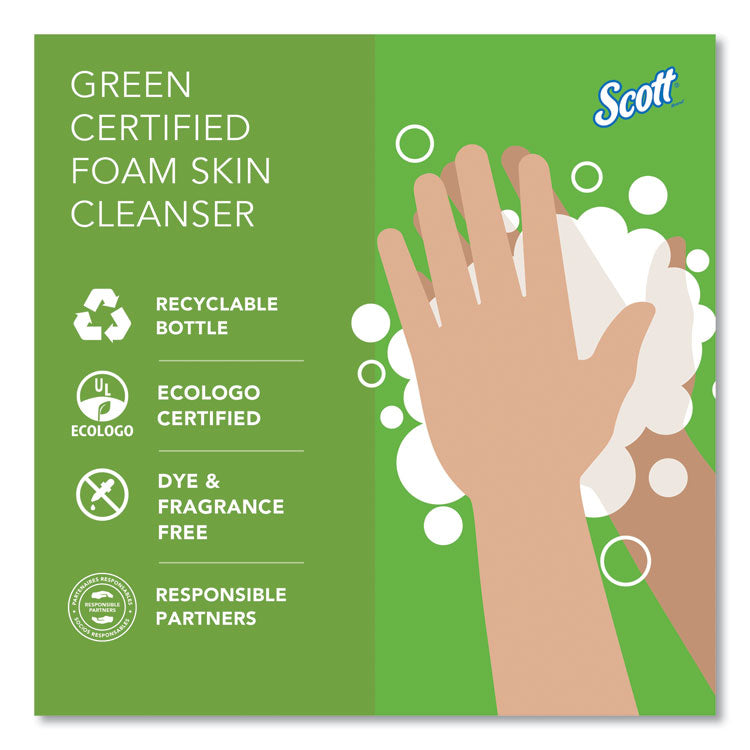 Essential Green Certified Foam Skin Cleanser Refill, Unscented, 1,200 mL, 2/Carton