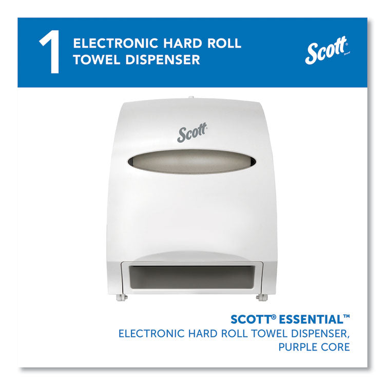 Essential Electronic Hard Roll Towel Dispenser, 12.7 X 9.57 X 15.76, White