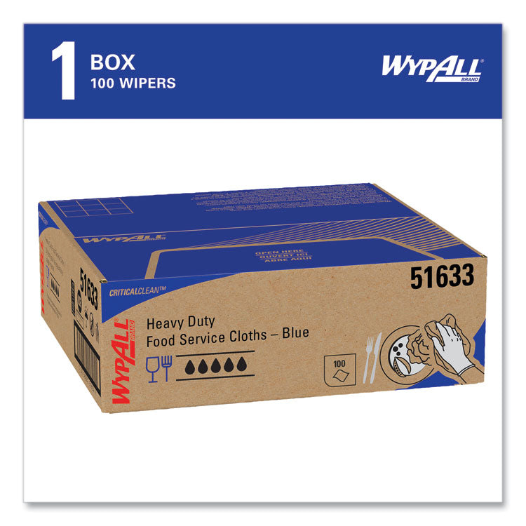 Heavy-Duty Foodservice Cloths, 12.5 X 23.5, Blue, 100/carton