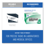 Kimwipes, Delicate Task Wipers, 1-Ply, 4.4 x 8.4, Unscented, White, 286/Box