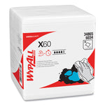 General Clean X60 Cloths, 1/4 Fold, 12.5 x 13, White, 76/Box, 12 Boxes/Carton