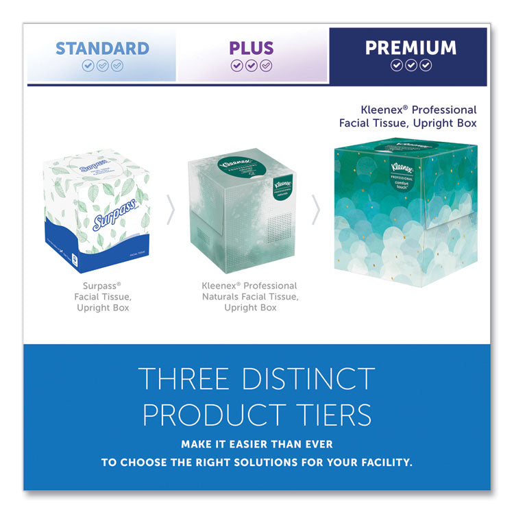 Boutique White Facial Tissue for Business, Pop-Up Box, 2-Ply, 90 Sheets/Box, 36 Boxes/Carton