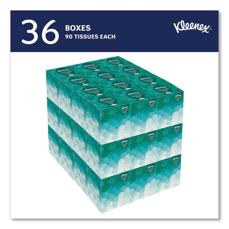 Boutique White Facial Tissue for Business, Pop-Up Box, 2-Ply, 90 Sheets/Box, 36 Boxes/Carton