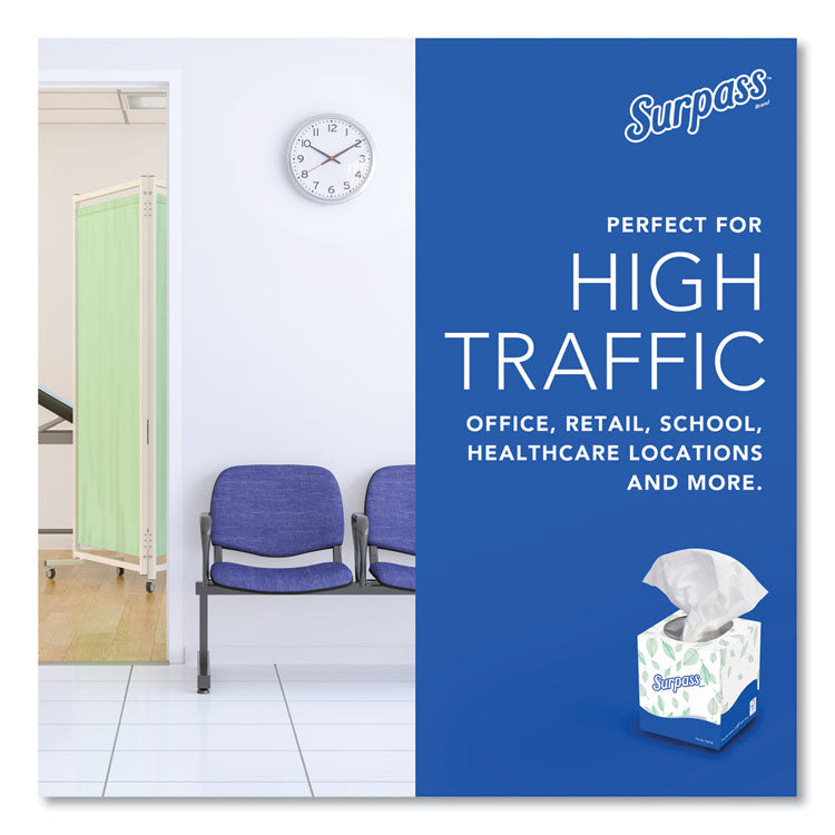 Facial Tissue for Business, 2-Ply, White, Pop-Up Box, 90/Box, 36 Boxes/Carton