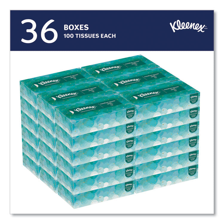 White Facial Tissue for Business, 2-Ply, White, Pop-Up Box, 100 Sheets/Box, 36 Boxes/Carton