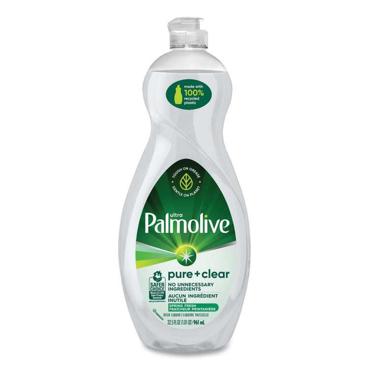 Pure + Clear Dishwashing Liquid, Spring Fresh, 32.5 oz Bottle, 9/Carton