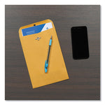 Clasp Envelope, 28 lb Bond Weight Kraft, #63, Square Flap, Clasp/Gummed Closure, 6.5 x 9.5, Brown Kraft, 100/Box