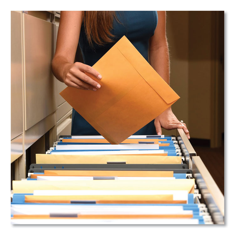 Redi-Strip Catalog Envelope, #1, Cheese Blade Flap, Redi-Strip Adhesive Closure, 6 x 9, Brown Kraft, 100/Box