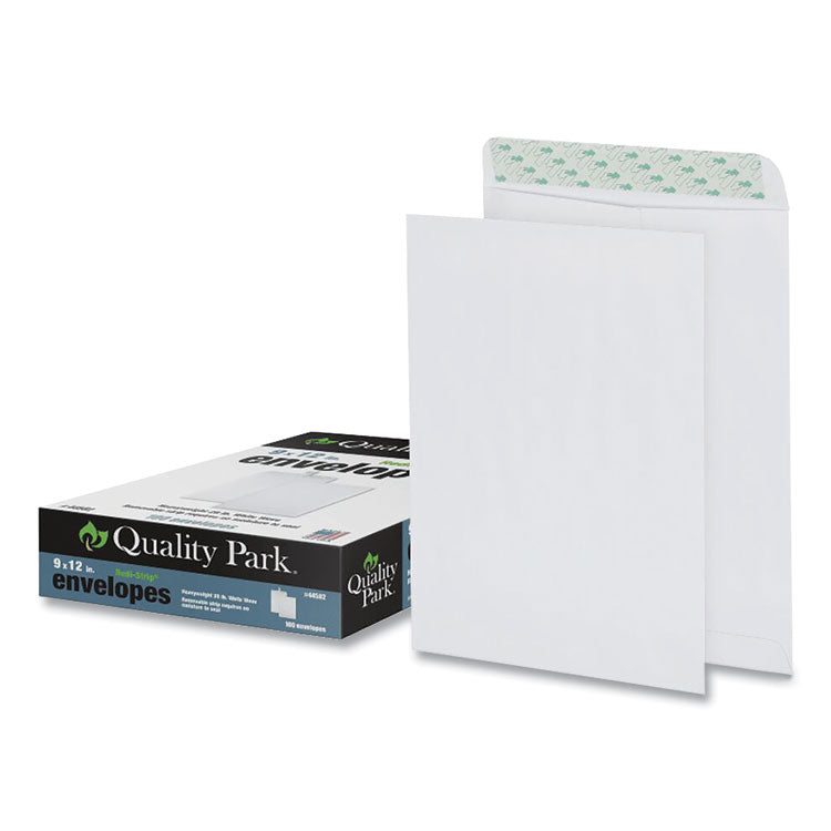 Redi-Strip Catalog Envelope, #10 1/2, Cheese Blade Flap, Redi-Strip Adhesive Closure, 9 x 12, White, 100/Box