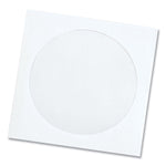 CD/DVD Sleeves, 1 Disc Capacity, White, 100/Box