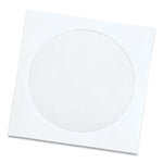 CD/DVD Sleeves, 1 Disc Capacity, White, 100/Box