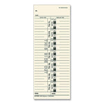 Time Clock Cards, Replacement For 10-800292, One Side, 3.5 X 9, 500/box