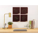 VersaTiles Memo Board, 8.25" x 8.25", Black Surface, Red Plastic Frame