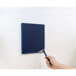 VersaTiles Memo Board, 8.25" x 8.25", Black Surface, Blue Plastic Frame