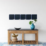 VersaTiles Memo Board, 8.25" x 8.25", Black Surface, Blue Plastic Frame