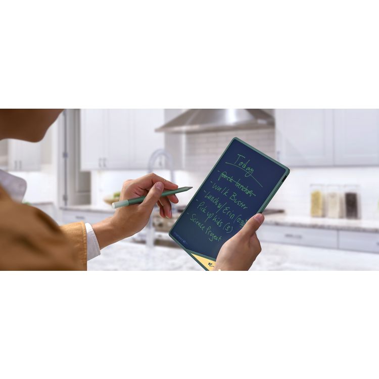 VersaBoard Reusable Writing Tablet, LCD Touchscreen, 5.38" x 7.5", Mineral Green/Black