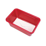 Cubby Bin with Lid, 12.28 x 7.95 x 5.23, Red, 5/Pack