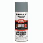 Industrial Choice 1600 System Multi-Purpose Enamel Spray Paint, Flat Gray, 12 oz Aerosol Can, 6/Carton