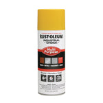 Industrial Choice 1600 System Multi-Purpose Enamel Spray Paint, Flat Safety Yellow, 12 oz Aerosol Can, 6/Carton