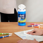 Dry-Erase Board-Cleaning Wet Wipes, 6 x 9, 50/Container, 6/Carton