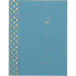 Workstyle Monthly Stitched Planner, Geometric Artwork, 11 x 8.5, Seaside Blue/Gold Cover, 12-Month (Jan to Dec): 2025