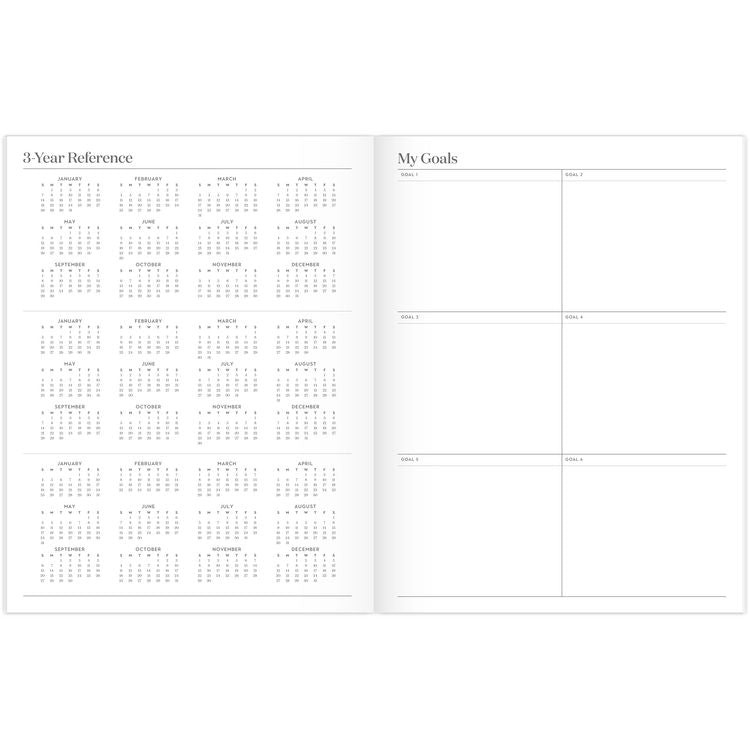 Workstyle Monthly Stitched Planner, Geometric Artwork, 11 x 8.5, Seaside Blue/Gold Cover, 12-Month (Jan to Dec): 2025